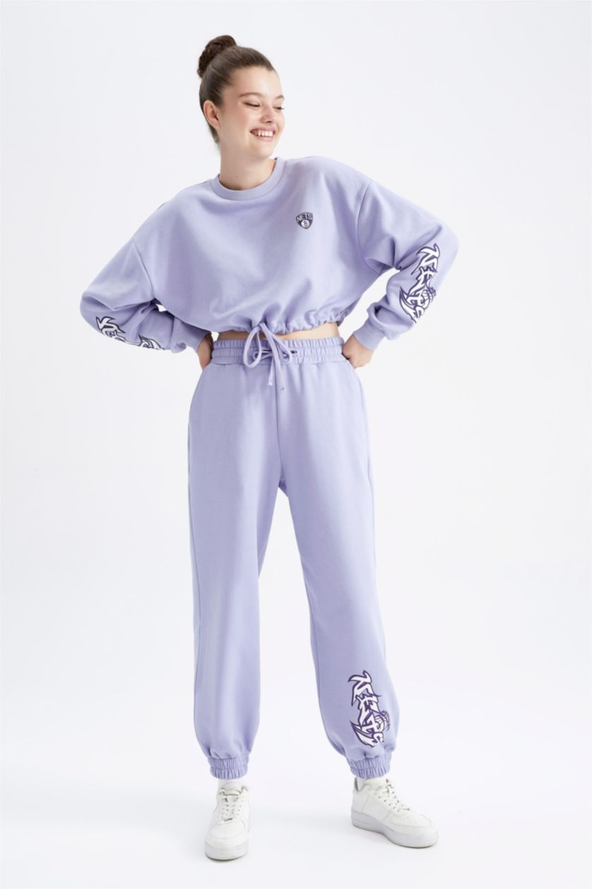 نساء أرجواني سروال اوفر سايز