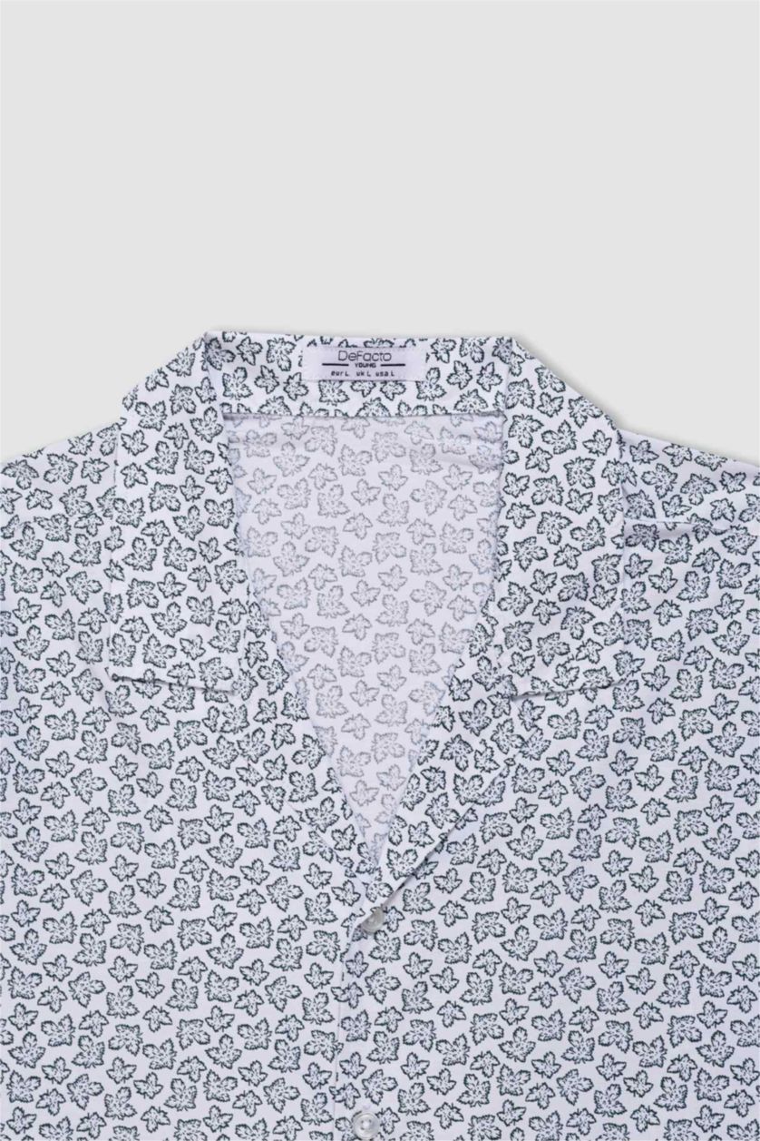 MAN White Regular Fit Short Sleeve Shirt