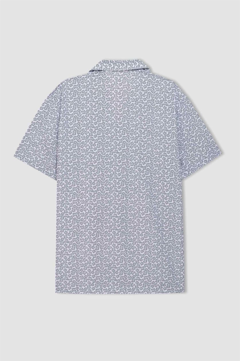 MAN White Regular Fit Short Sleeve Shirt