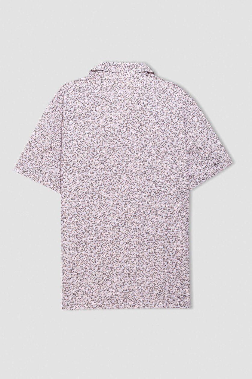 رجالي أبيض Regular Fit Short Sleeve Shirt