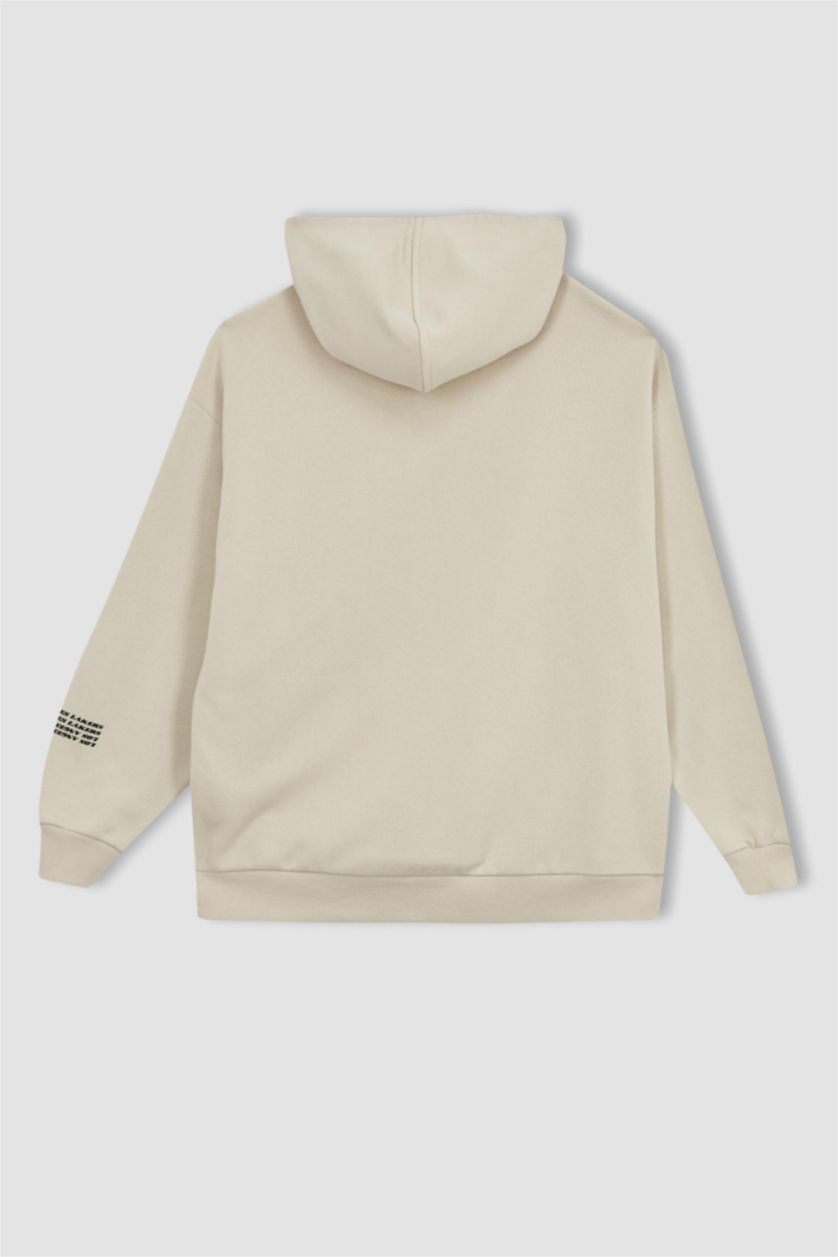 FEMME Beige Clair Sweat- Shirt Coupe Oversize À capuche Memphis Grizzlies