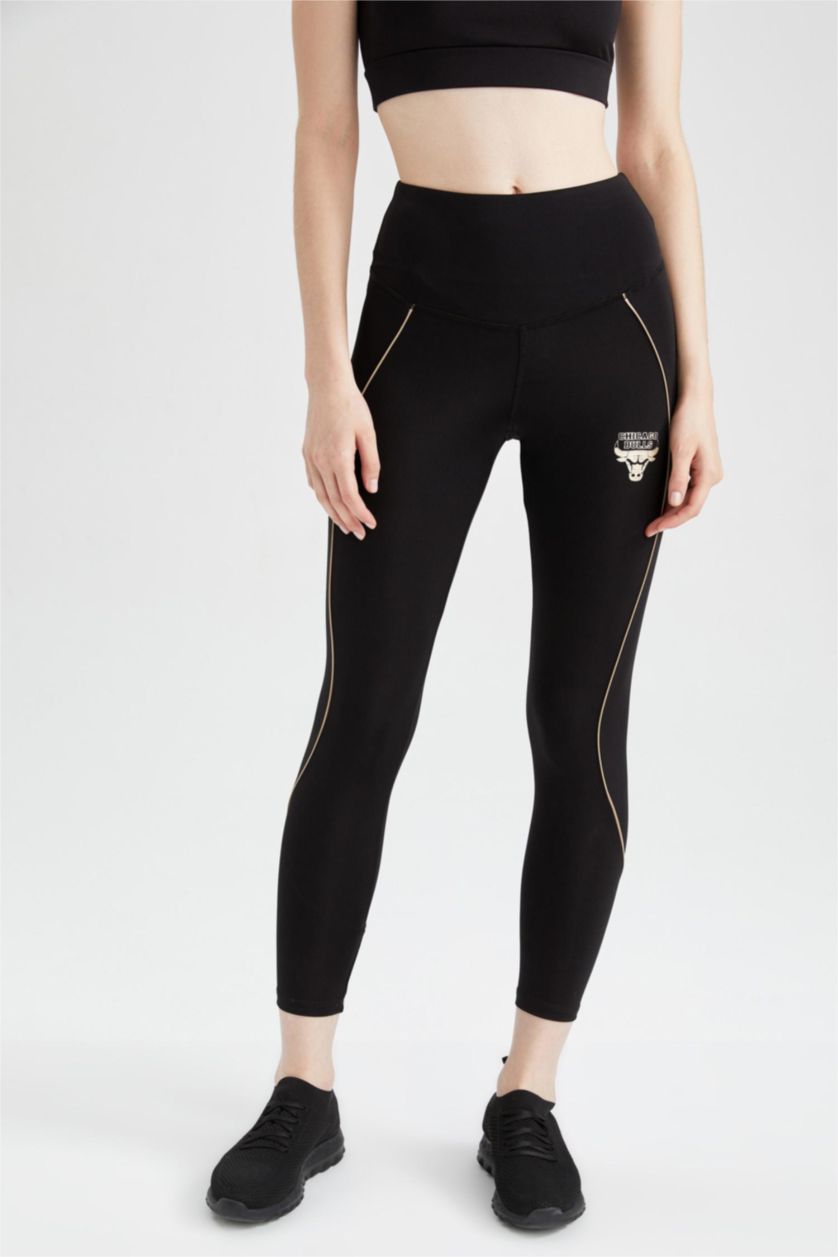 WOMAN Black Defacto Fit NBA Chicago Bulls Leggings