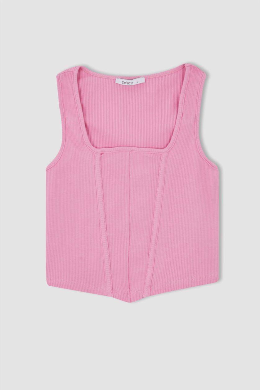 WOMAN Light Pink Fitted Ribbed Camisole Athlete