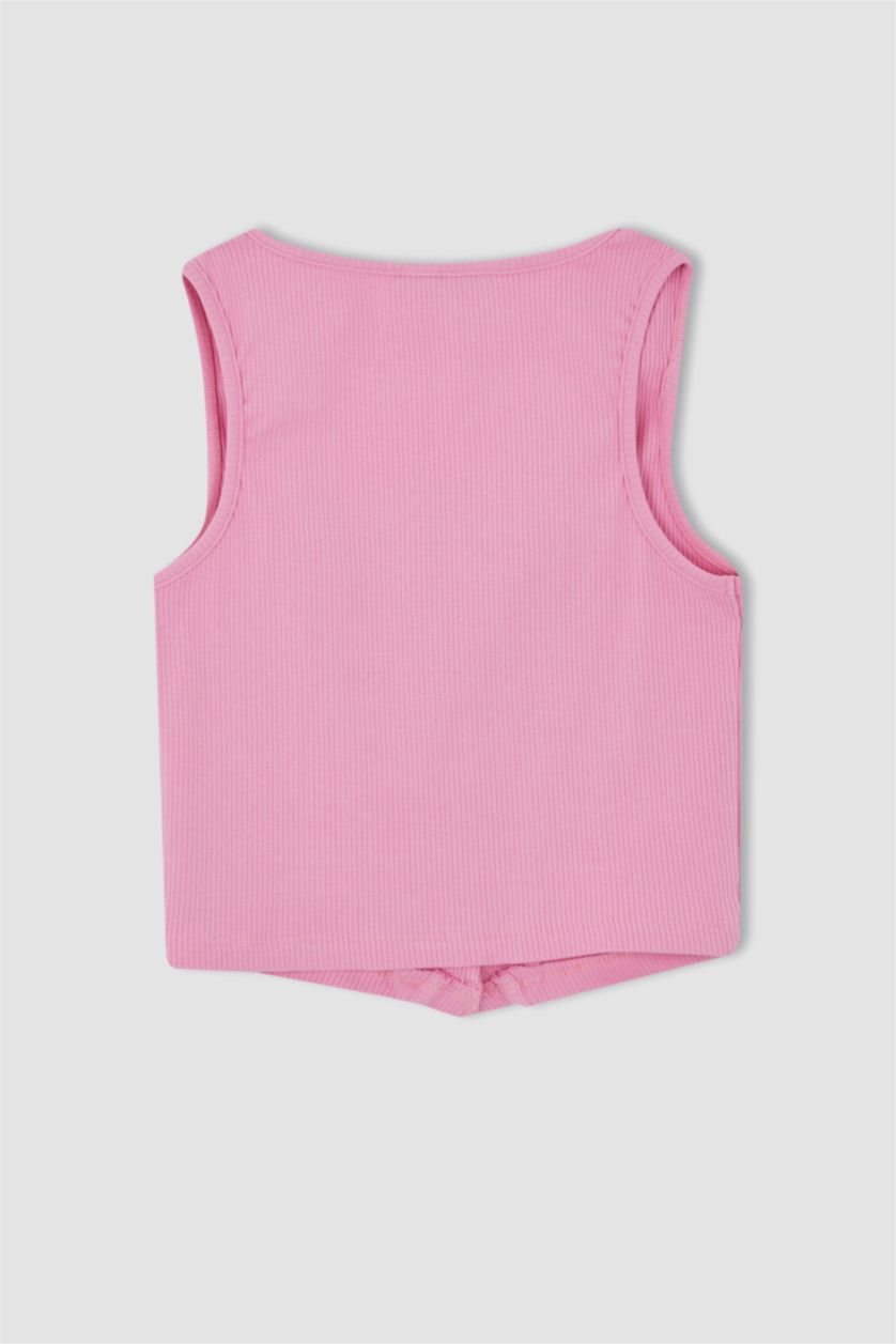 WOMAN Light Pink Fitted Ribbed Camisole Athlete