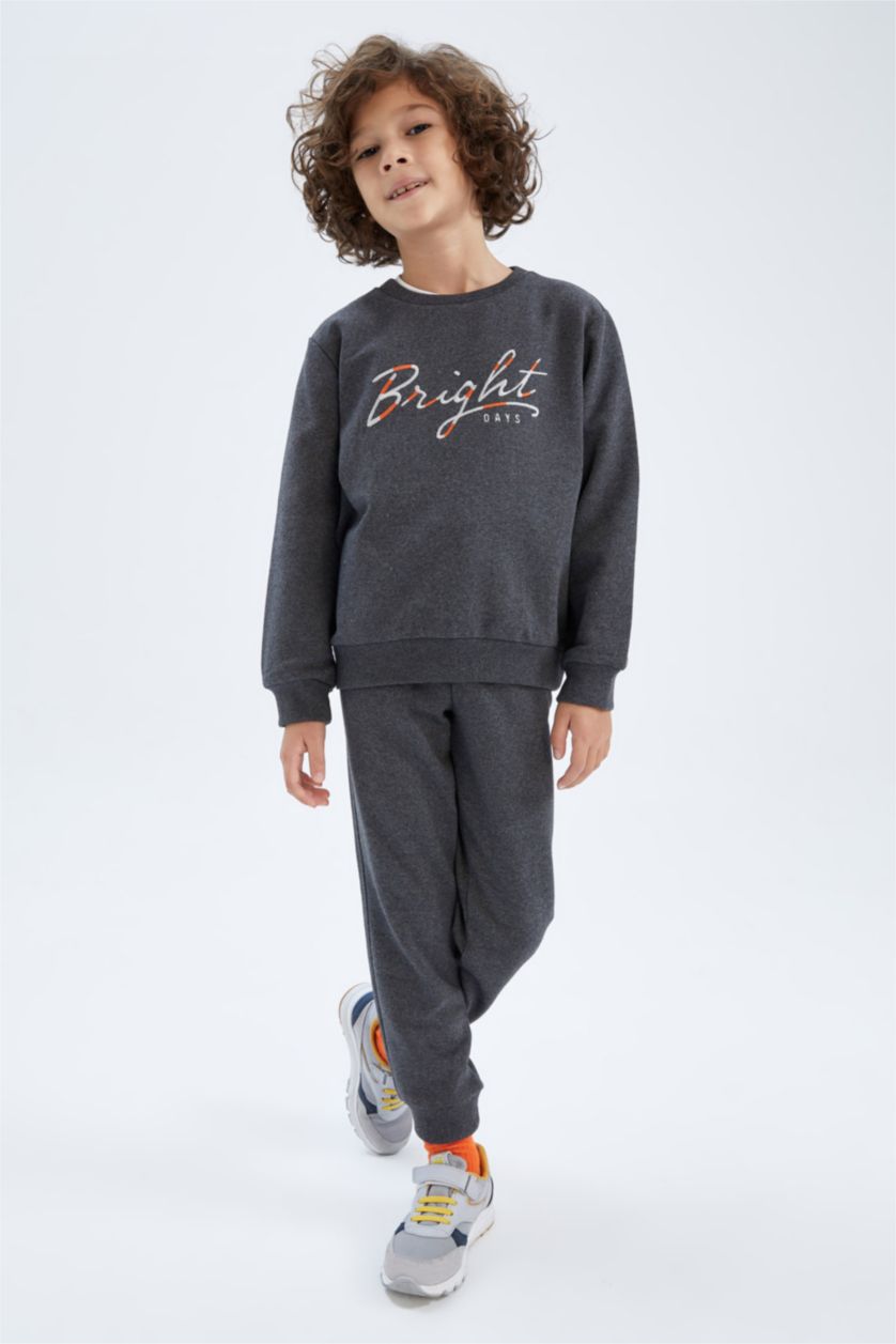 GARÇONS Anthracite Ensemble En Tricot Manche Longue 2 Garçon