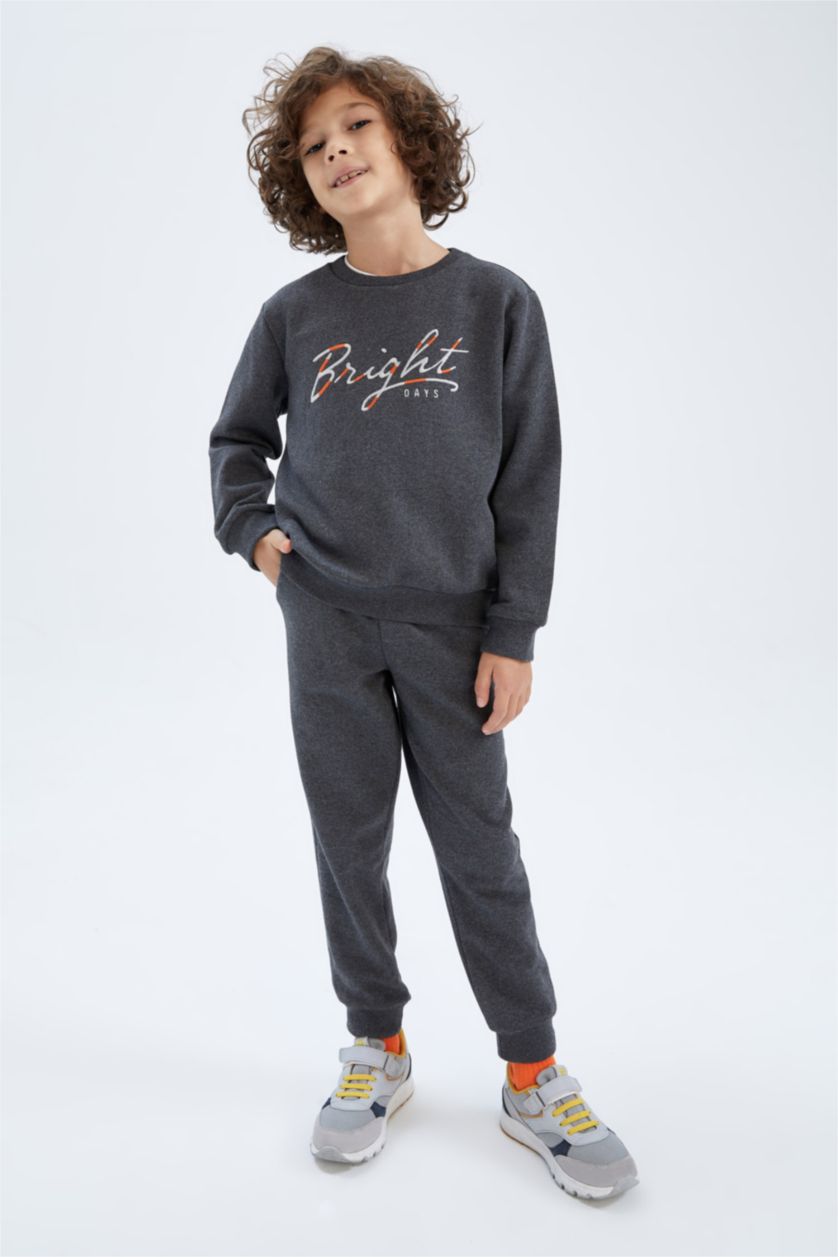 GARÇONS Anthracite Ensemble En Tricot Manche Longue 2 Garçon