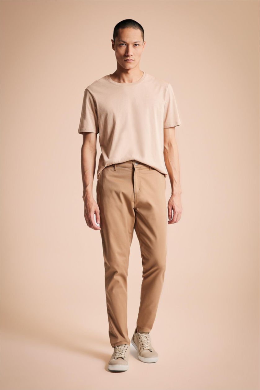 MAN Camel Skinny Fit Chino Pants