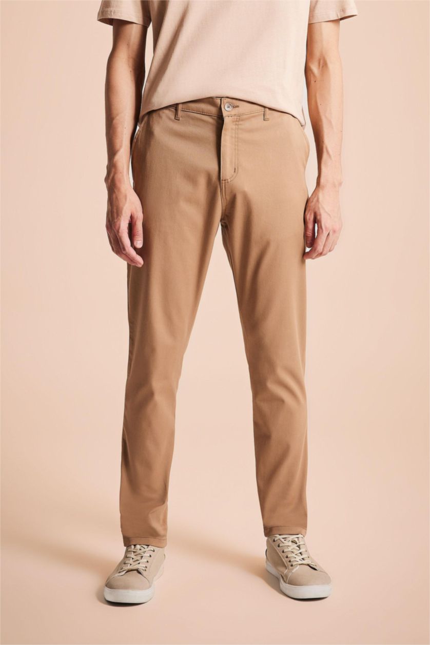 MAN Camel Skinny Fit Chino Pants