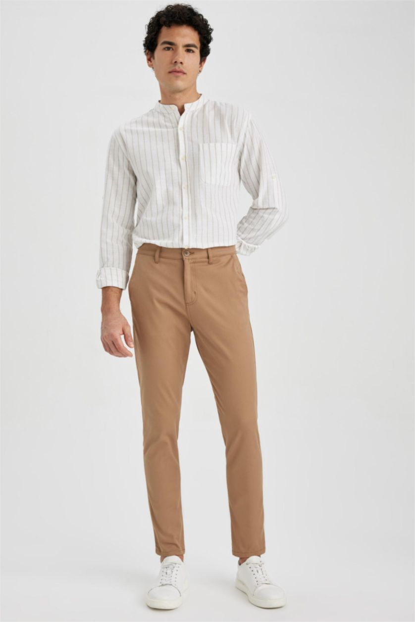 MAN Camel Skinny Fit Chino Pants