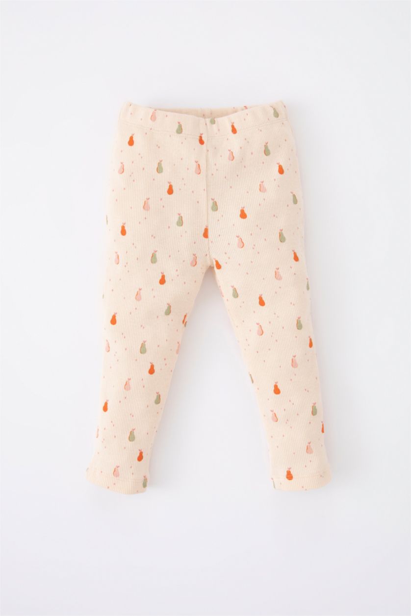 BABY GIRL Salmon 2 piece Regular Fit Crew Neck Fruit Knitted Pyjamas