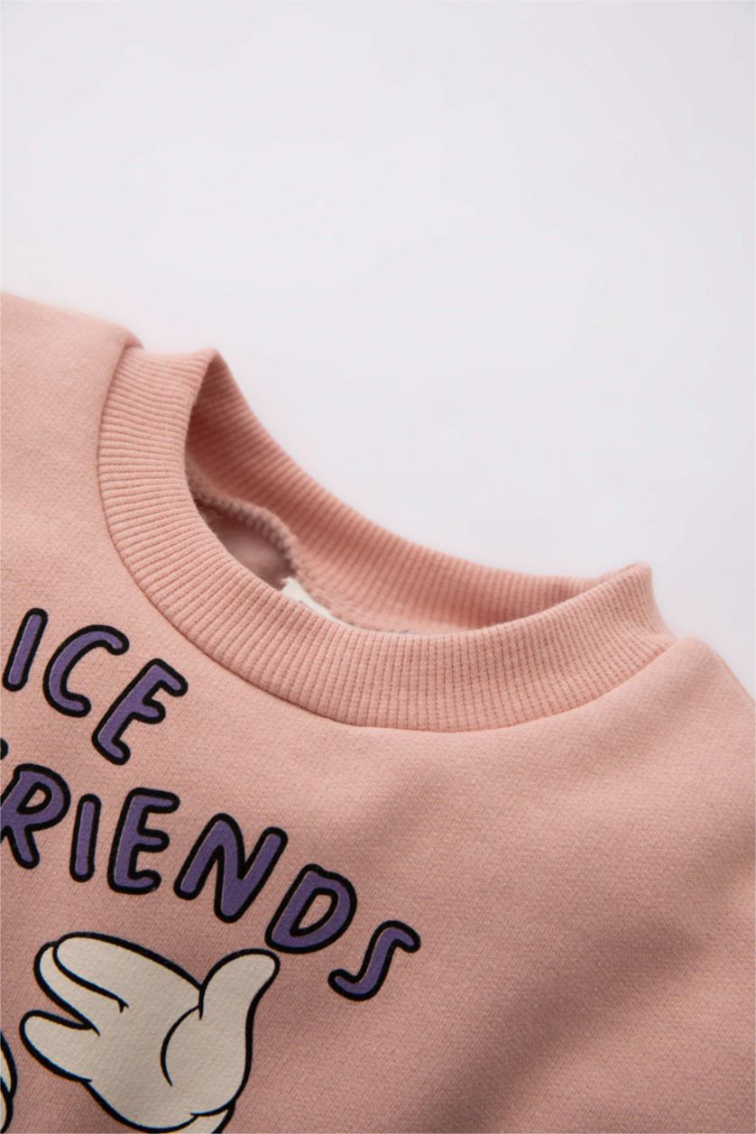 BÉBÉ FILLE Bordeaux Ensemble 2 Pièces Fille Regular Fit, Manches Longues, Col Rond Mickey Et Minnie