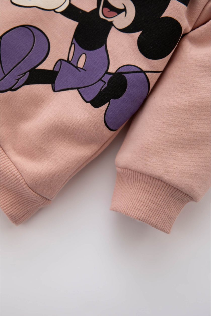 BÉBÉ FILLE Bordeaux Ensemble 2 Pièces Fille Regular Fit, Manches Longues, Col Rond Mickey Et Minnie