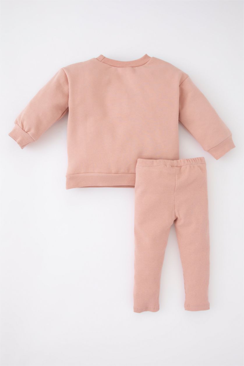 BÉBÉ FILLE Bordeaux Ensemble 2 Pièces Fille Regular Fit, Manches Longues, Col Rond Mickey Et Minnie