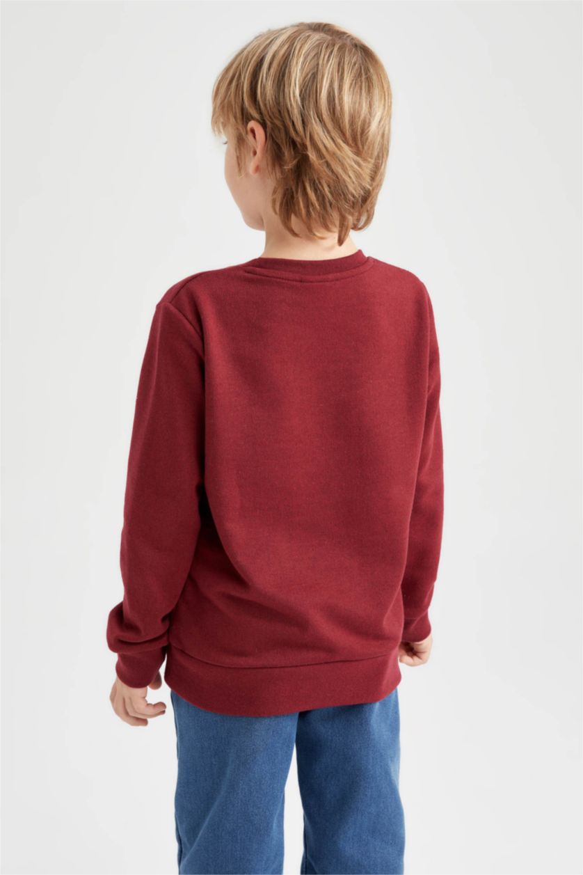 BOYS & TEENS Bordeaux قماش رقيق قصة عادية