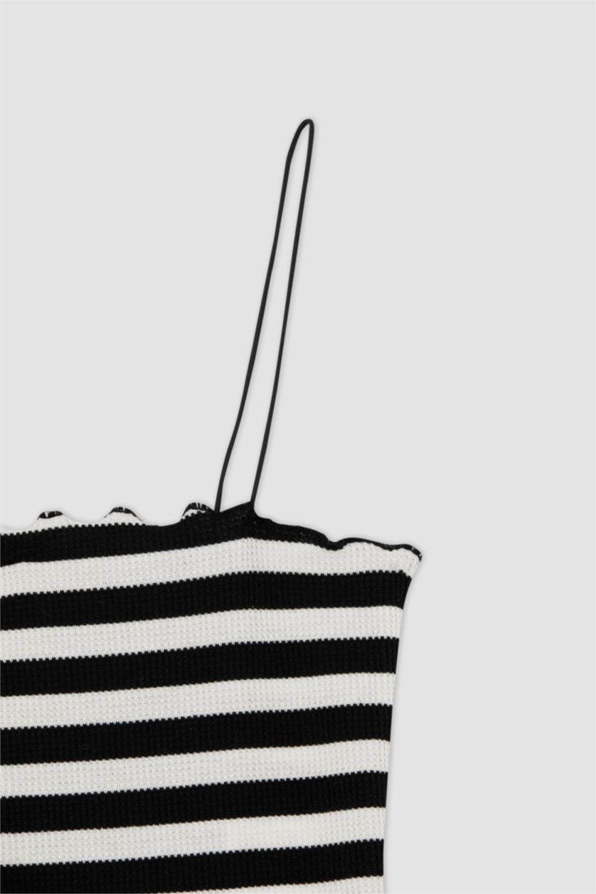 WOMAN Black تانك توب وافل سليم فيت