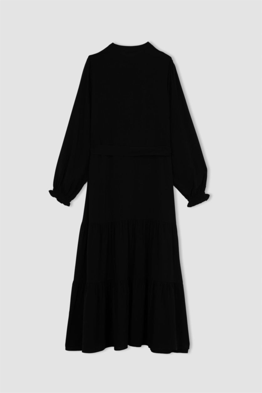 WOMAN Black Crew Neck Dress