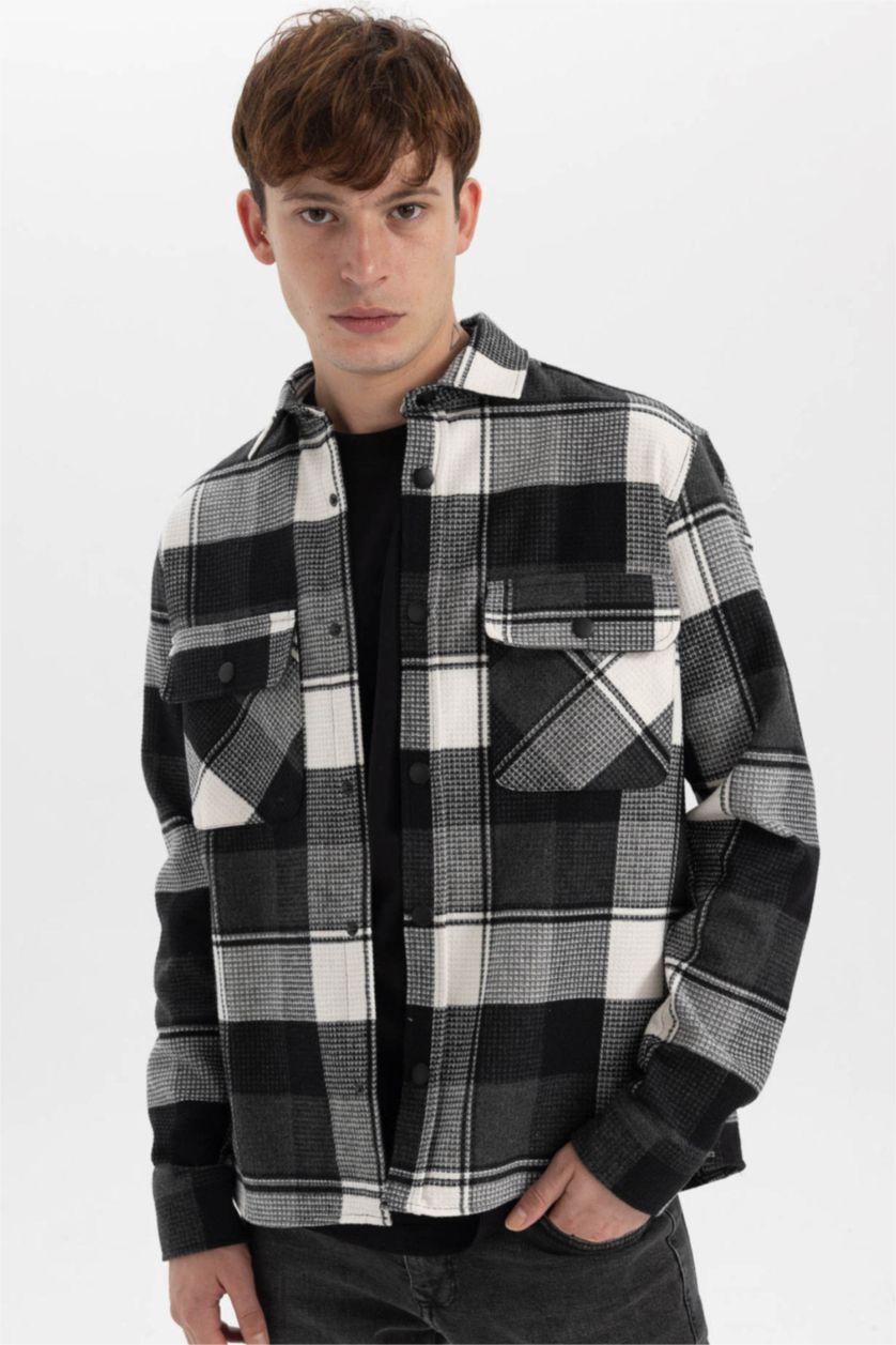 MAN Black Relax Fit Cotton Long Sleeve Shirt