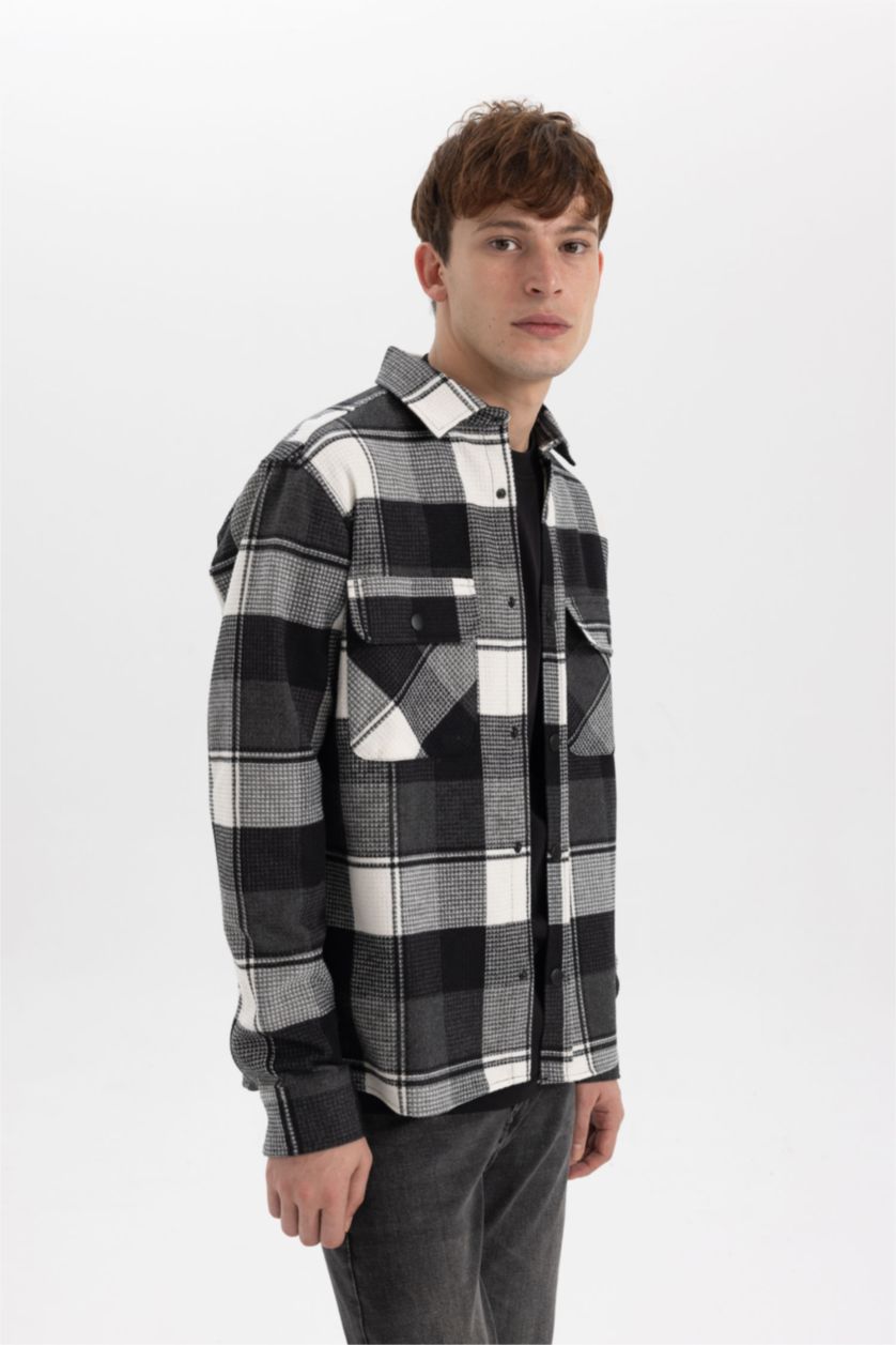 MAN Black Relax Fit Cotton Long Sleeve Shirt