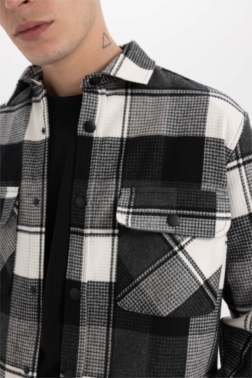 MAN Black Relax Fit Cotton Long Sleeve Shirt