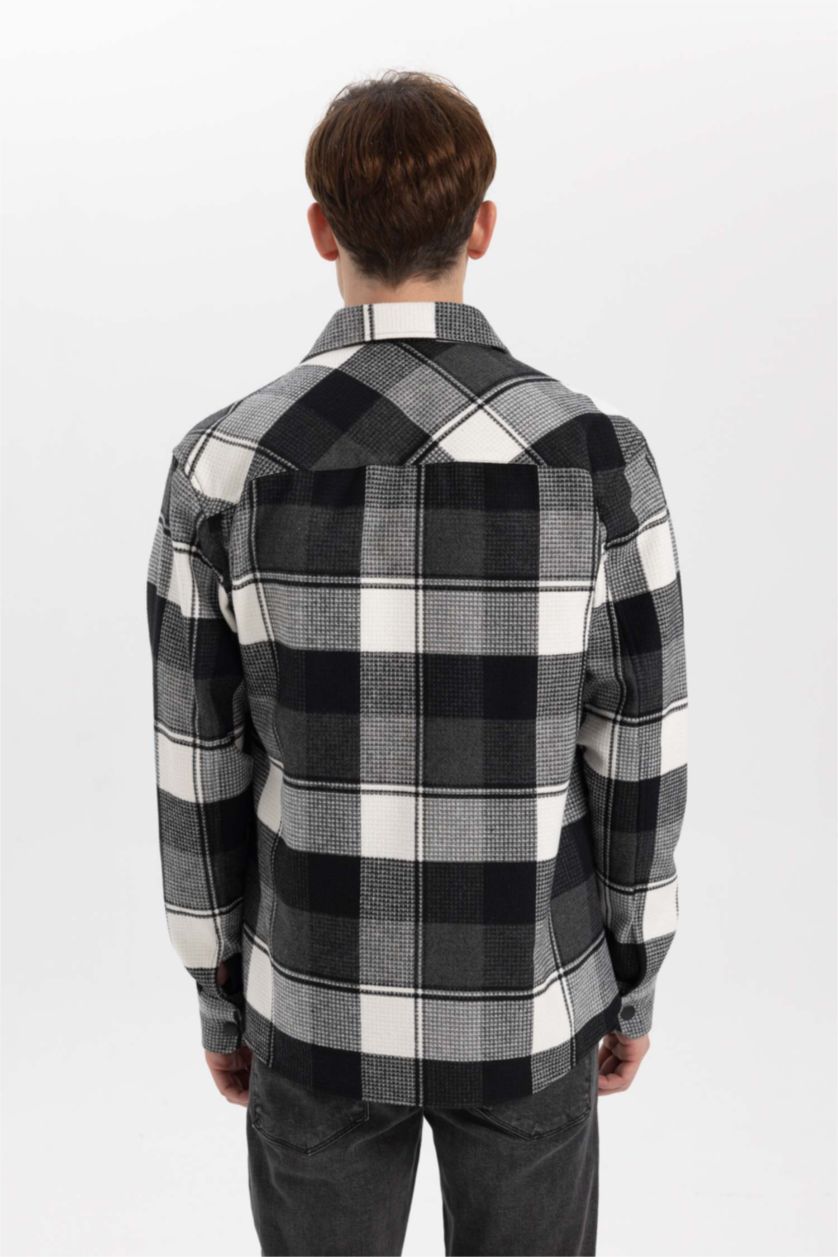 MAN Black Relax Fit Cotton Long Sleeve Shirt
