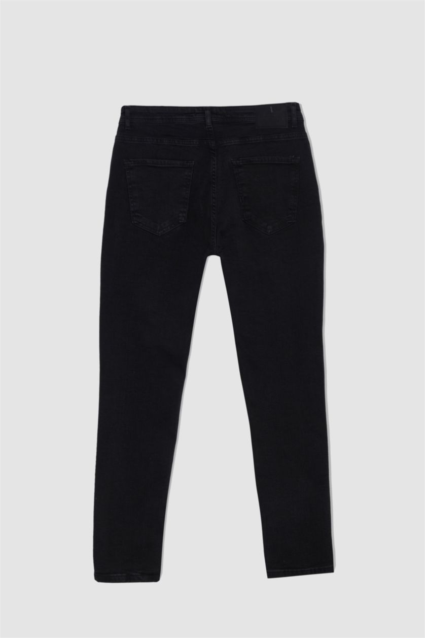 رجال أسود بنطلون جينز كاروت فيت