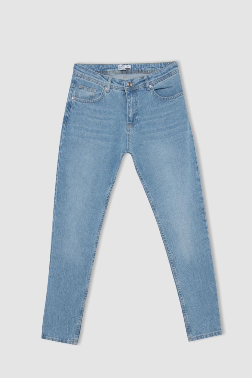 HOMME BLEU Clair Pantalon Coupe carotte