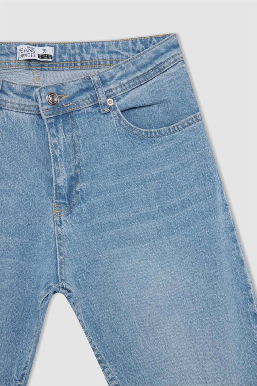 HOMME BLEU Clair Pantalon Coupe carotte