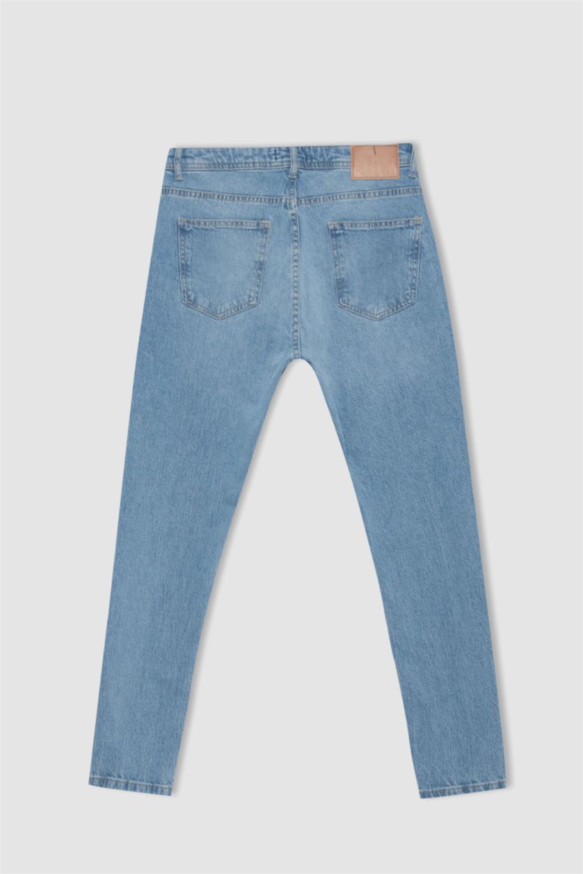 HOMME BLEU Clair Pantalon Coupe carotte