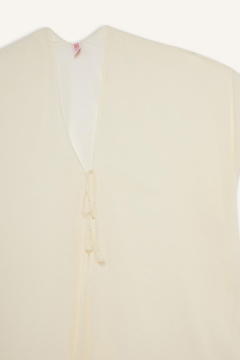 Kadın Ekru Regular Fit Pamuklu Kimono