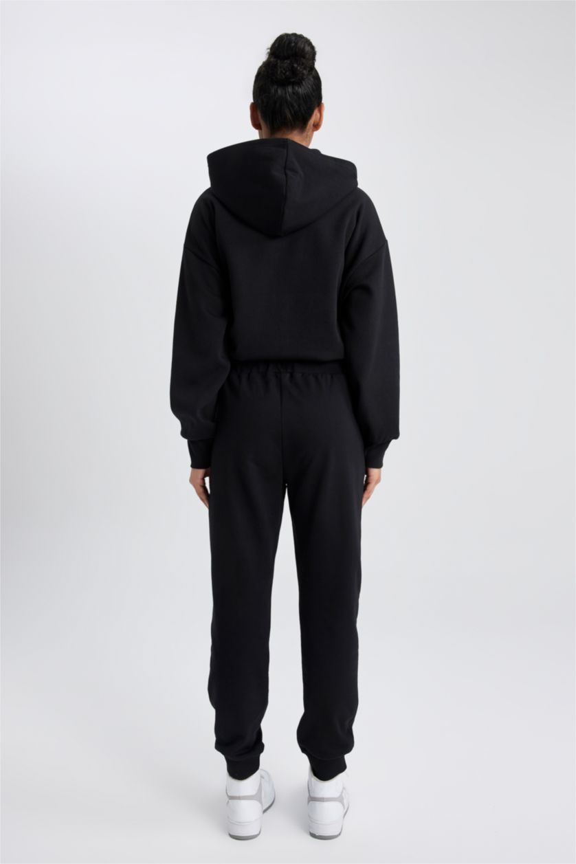 نساء أسود بنطلون سويت بانتس قصة عادية ديفاكتو فيت