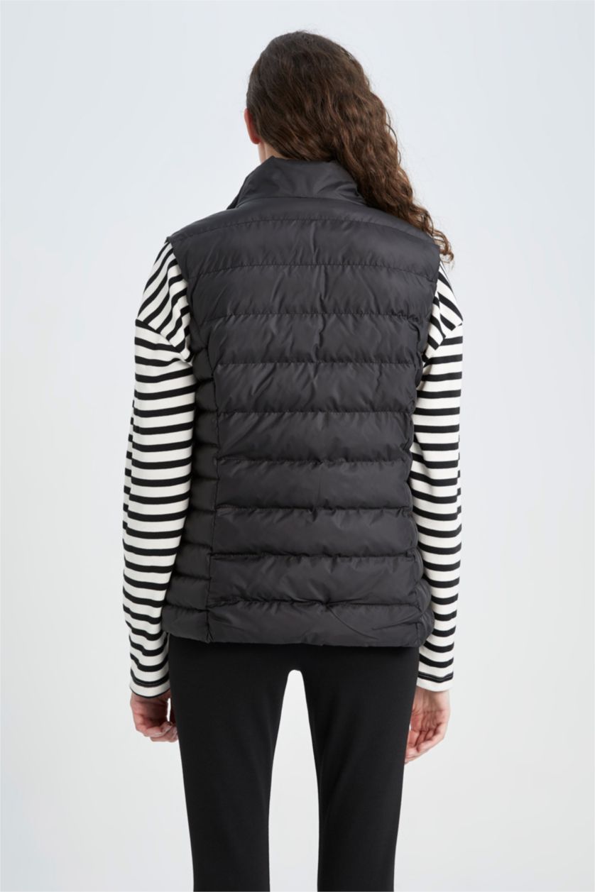 FEMME Noir Gilet Coupe Régulière