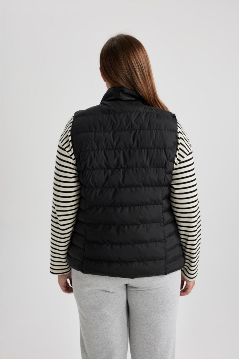 FEMME Noir Gilet Coupe Régulière