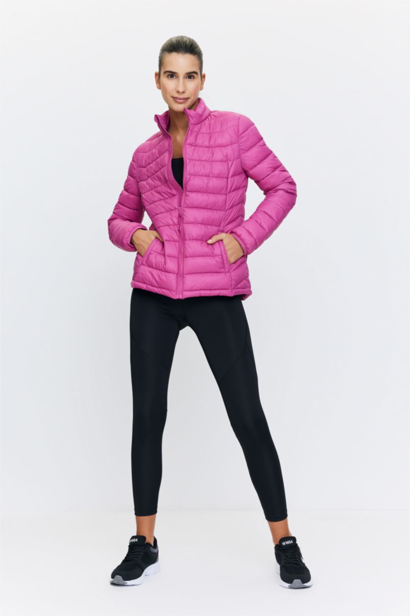 Kadın Fuşya Su İtici DeFactoFit Slim Fit Şişme Mont