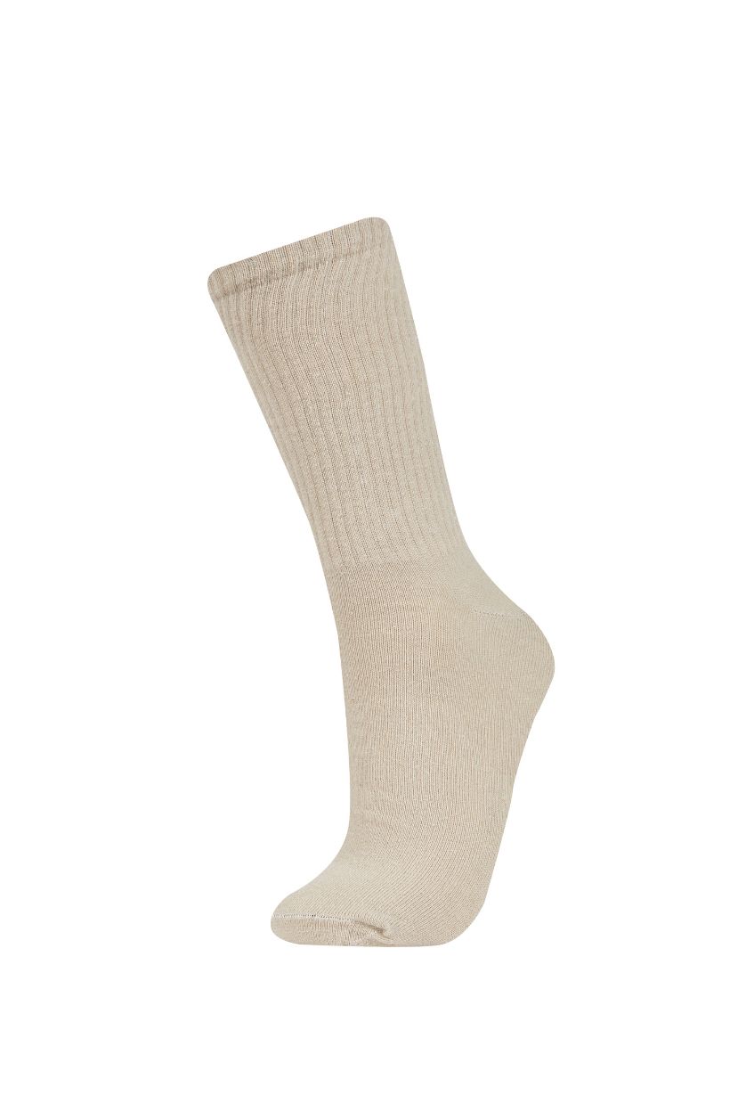 HOMME Beige Chaussettes Longues Coton 3 Homme