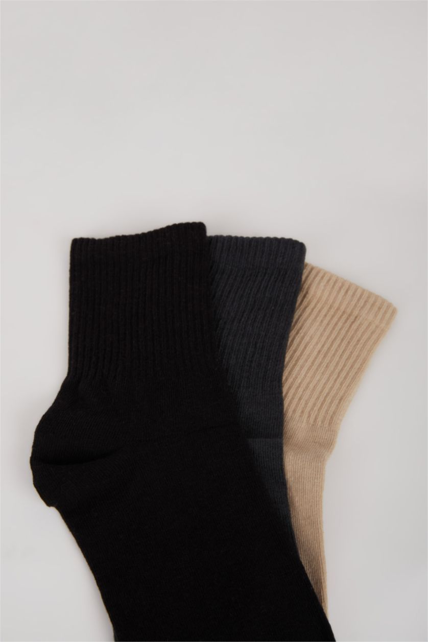 رجال كحلي جوارب طويلة للرجال من قطن - 3 قطع