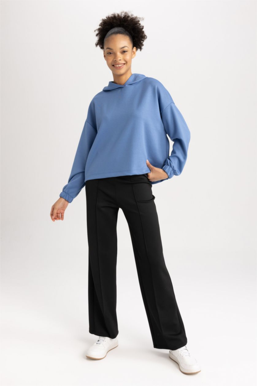 WOMAN Black DeFactoFit Wide Leg Trousers