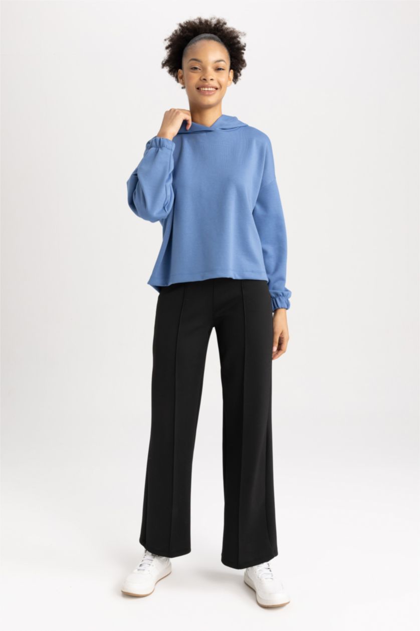 WOMAN Black DeFactoFit Wide Leg Trousers