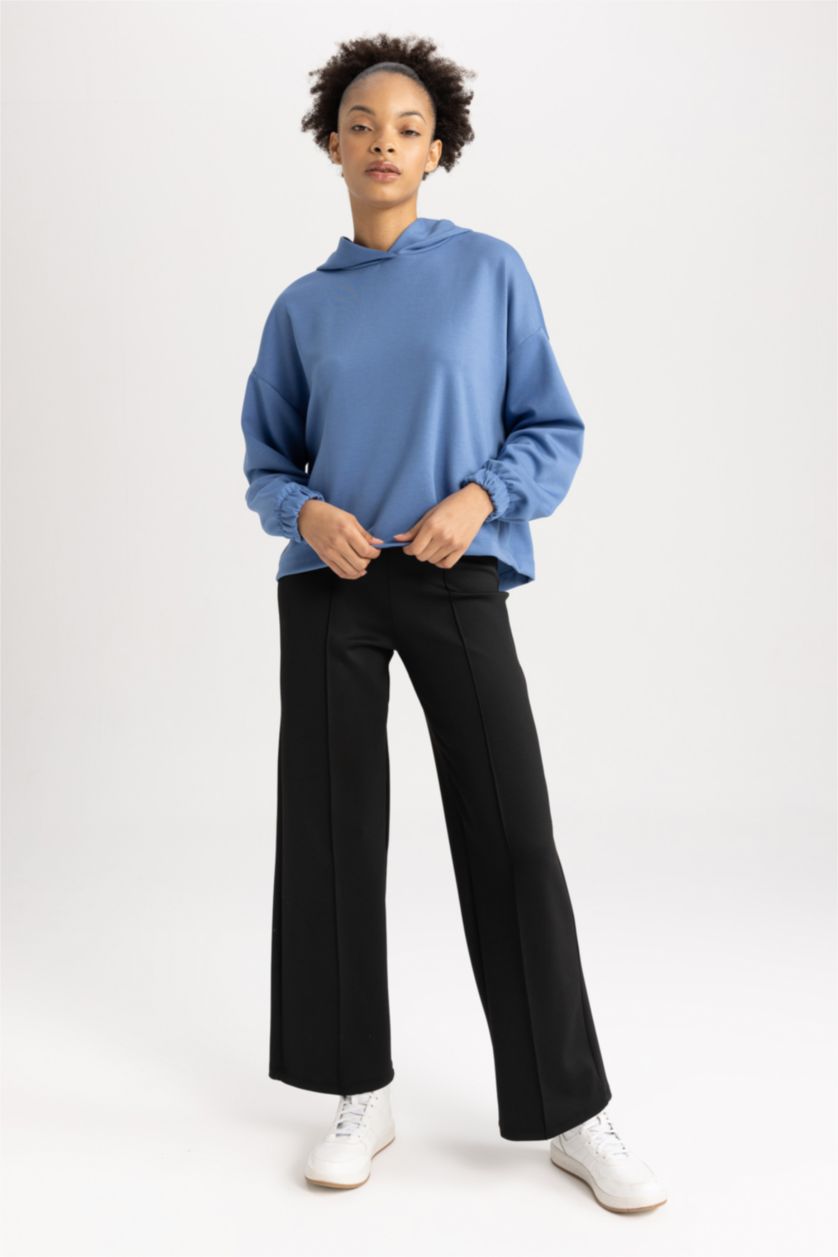 WOMAN Black DeFactoFit Wide Leg Trousers