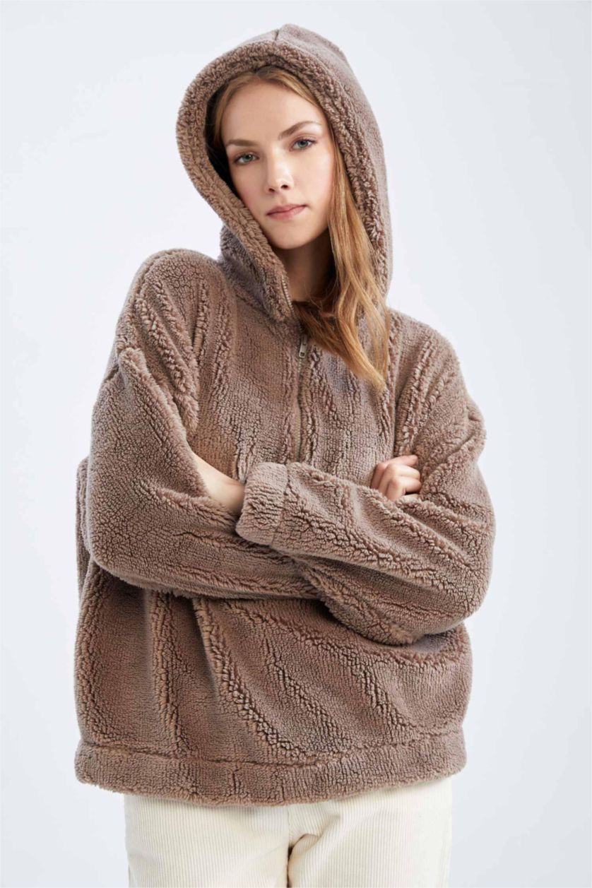 Woman Vison Oversize Fit Plush Sweatshirt
