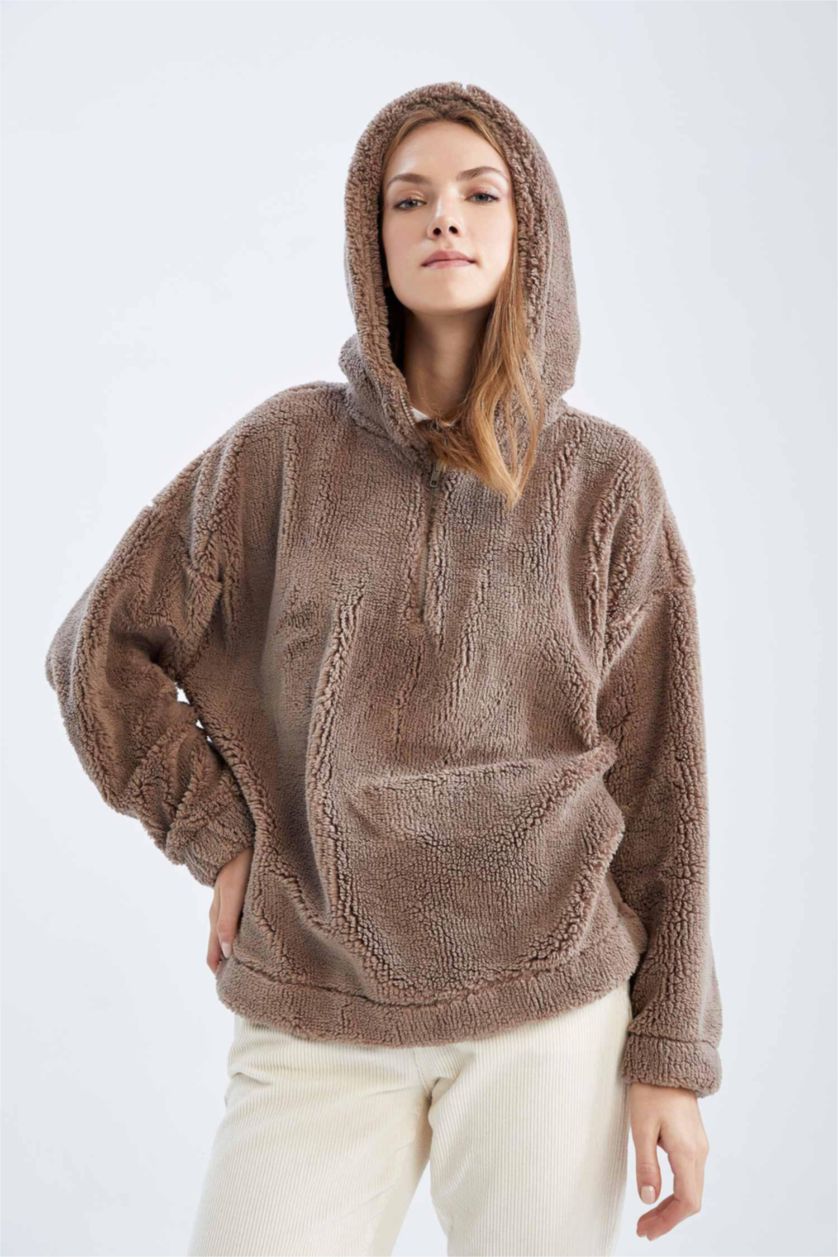 Woman Vison Oversize Fit Plush Sweatshirt