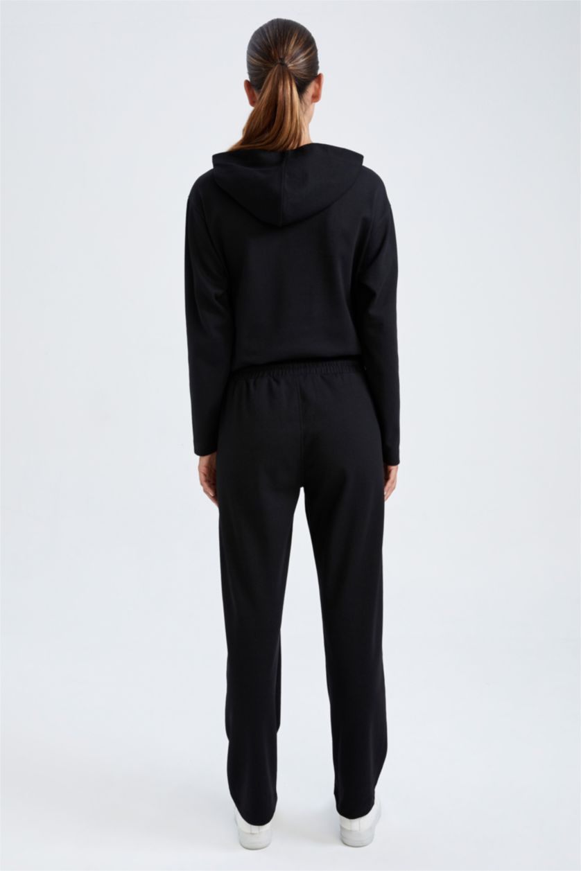 Kadın Siyah Standart Fıt Pantolon