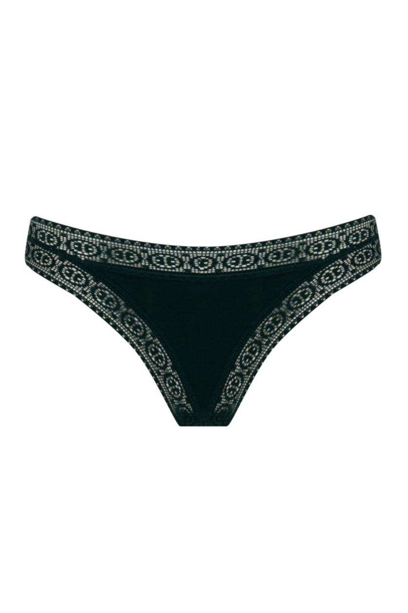 Woman Dark Green Slip Panty