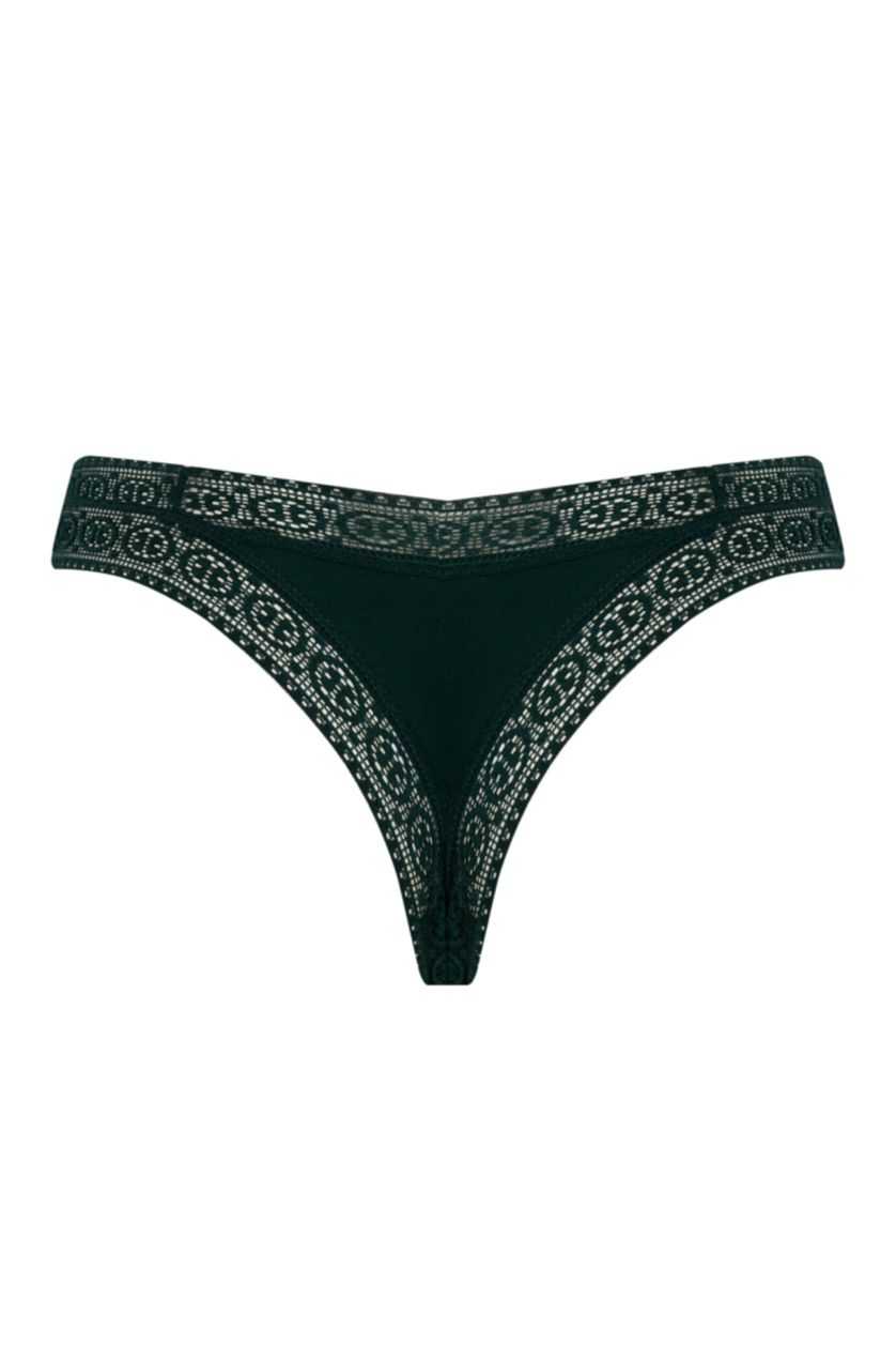 Woman Dark Green Slip Panty