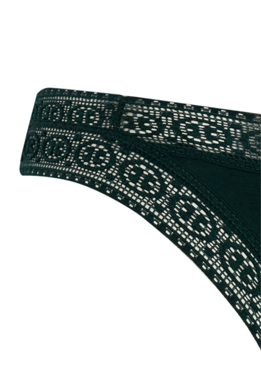 Woman Dark Green Slip Panty