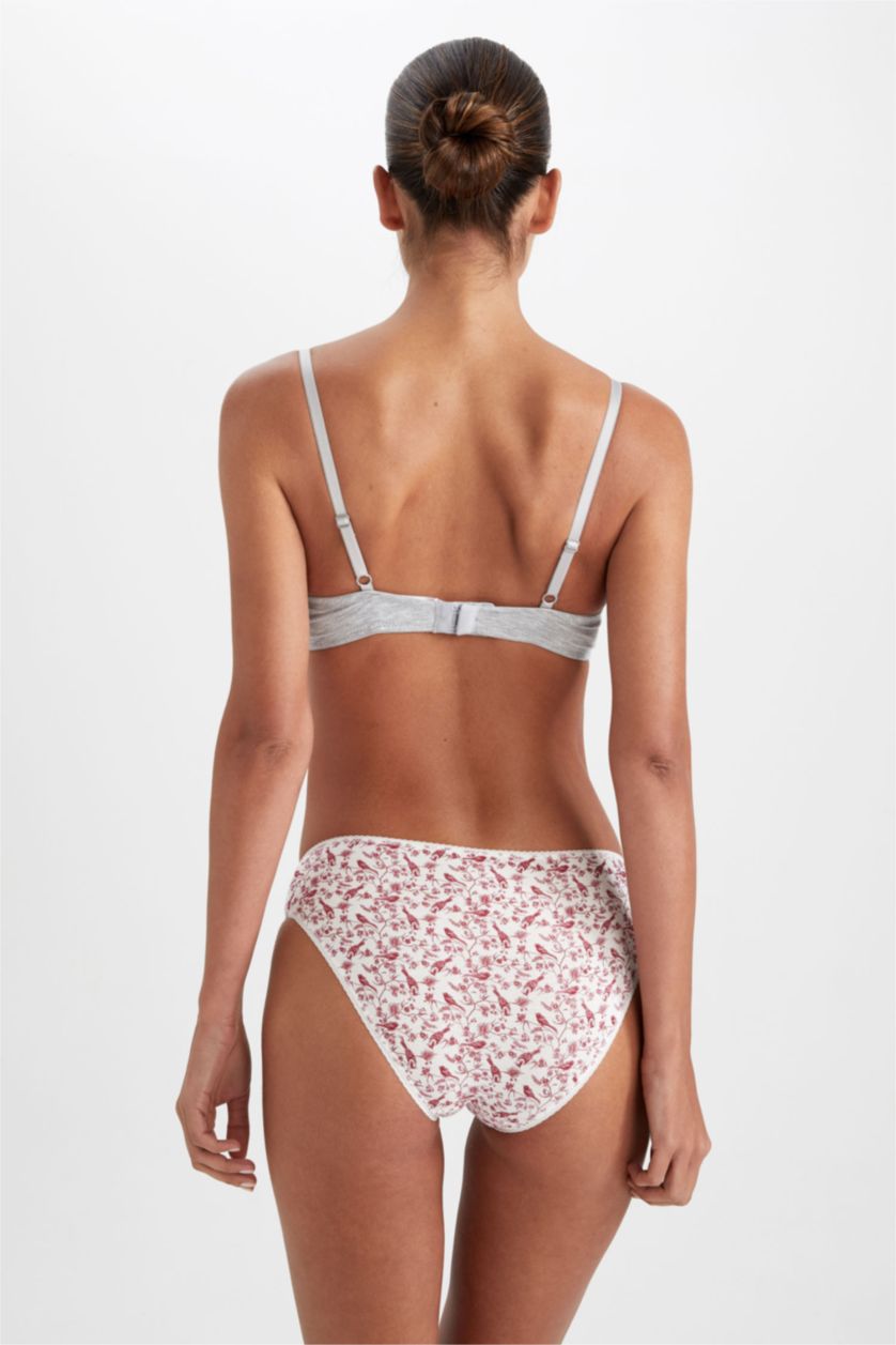 نساء خمري سراويل داخلية منقوشة من 3 قطع