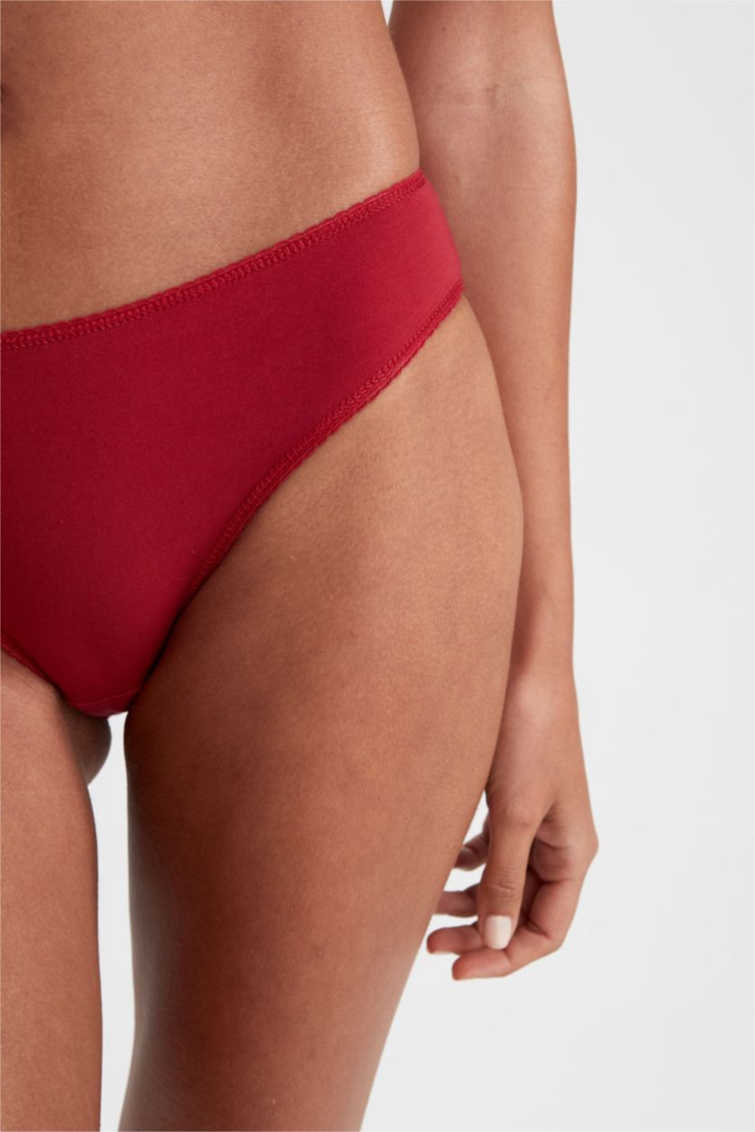 نساء خمري سراويل داخلية منقوشة من 3 قطع