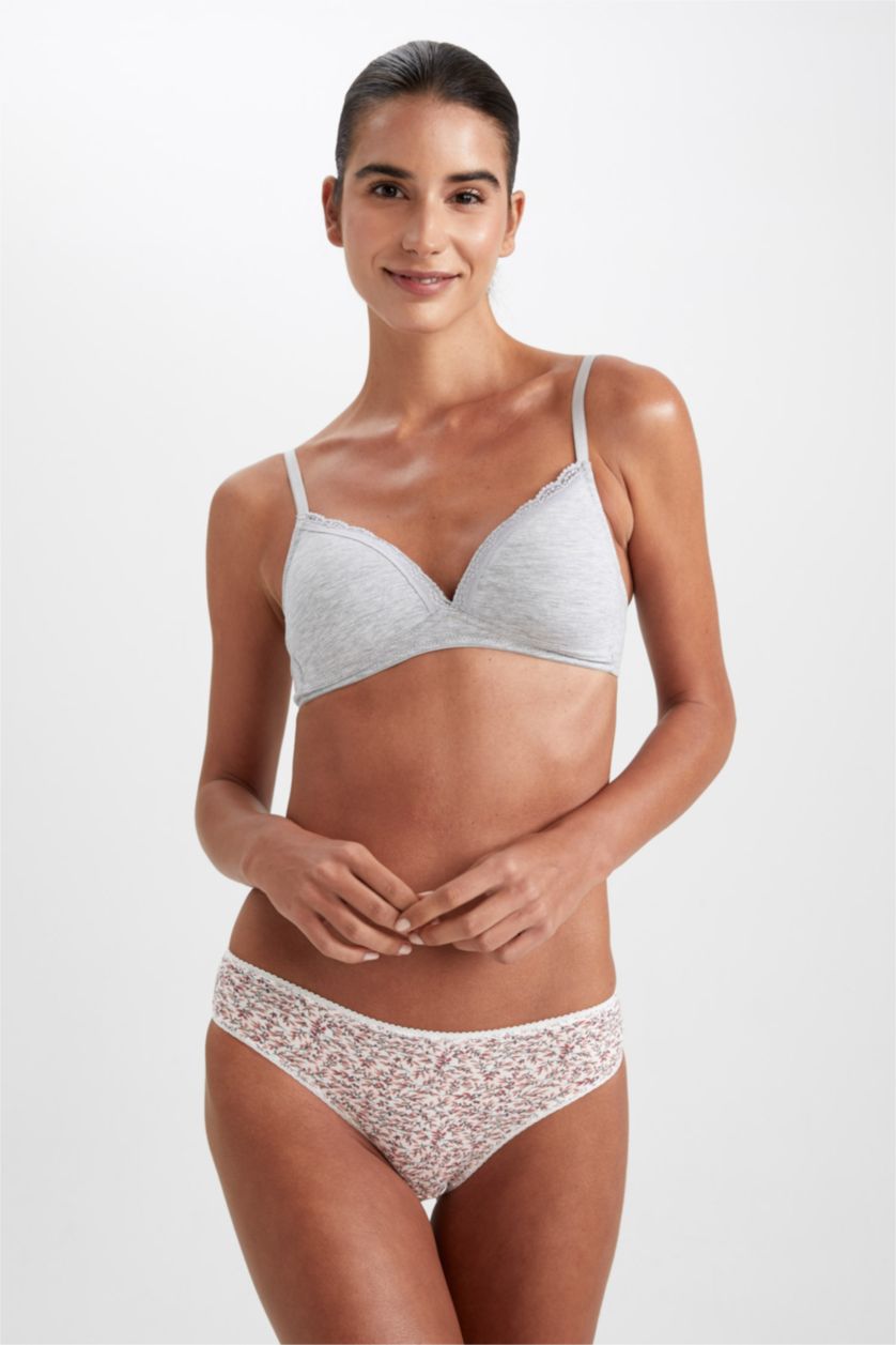 نساء خمري سراويل داخلية منقوشة من 3 قطع