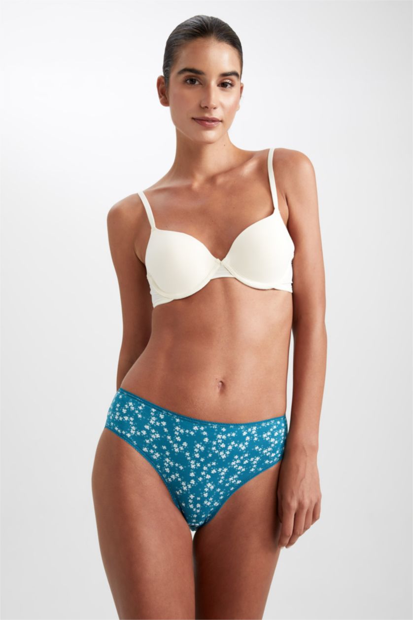 نساء فيروزي سراويل داخلية منقوش بالزهور - 3 قطع