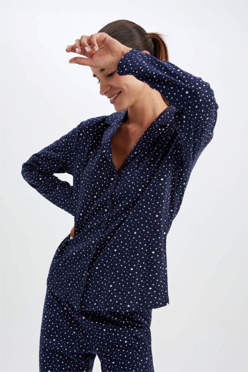 حريمي كحلي Regular Fit Cotton Knitted Tops