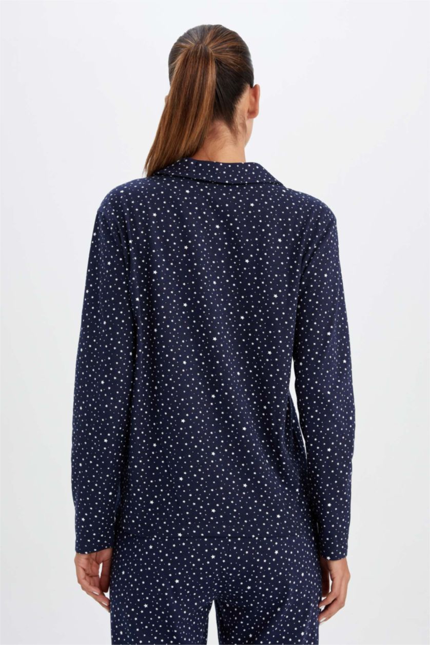 حريمي كحلي Regular Fit Cotton Knitted Tops